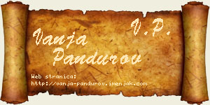 Vanja Pandurov vizit kartica